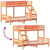 vidaXL Lit superpos&eacute; sans matelas 80x200/140x200 cm bois massif