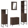 vidaXL Ensemble de meubles de salle de bain 4 pcs Ch&ecirc;ne marron