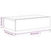 vidaXL Meuble TV avec &eacute;clairage LED blanc 60x35x15,5 cm