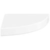vidaXL &Eacute;tag&egrave;res d'angle flottantes 2 pi&egrave;ces Blanc brillant 25 x 25 x 3,8 cm MDF