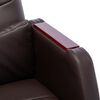 vidaXL Chaise de bureau Marron Similicuir