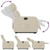 vidaXL Fauteuil inclinable &eacute;lectrique cr&egrave;me tissu