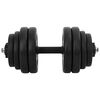 vidaXL 1 x Haltère 15 kg