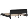 vidaXL Cadre de lit Dover noir 180x200 cm similicuir