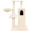 vidaXL Arbre à chat avec griffoirs en sisal Crème 82 cm