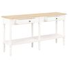 vidaXL table avec tiroir Blanc bois