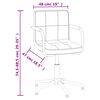 vidaXL Chaises pivotantes &agrave; manger lot de 4 cr&egrave;me velours