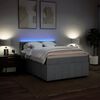 vidaXL Sommier &agrave; lattes de lit avec matelas Gris clair 160x200cm Tissu