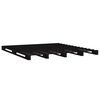vidaXL Cadre de lit sans matelas noir 140x190 cm bois de pin massif