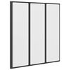 vidaXL Paroi de douche Noir 132 x 2 x 140 cm Aluminium et PP