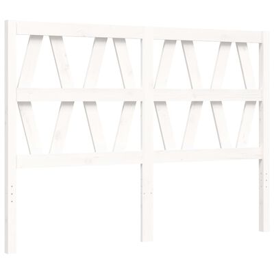 vidaXL Cadre de lit sans matelas blanc bois massif