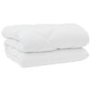 vidaXL Couette avec Oreillers 3 pcs Blanc Microfibre et Plumes D'oie