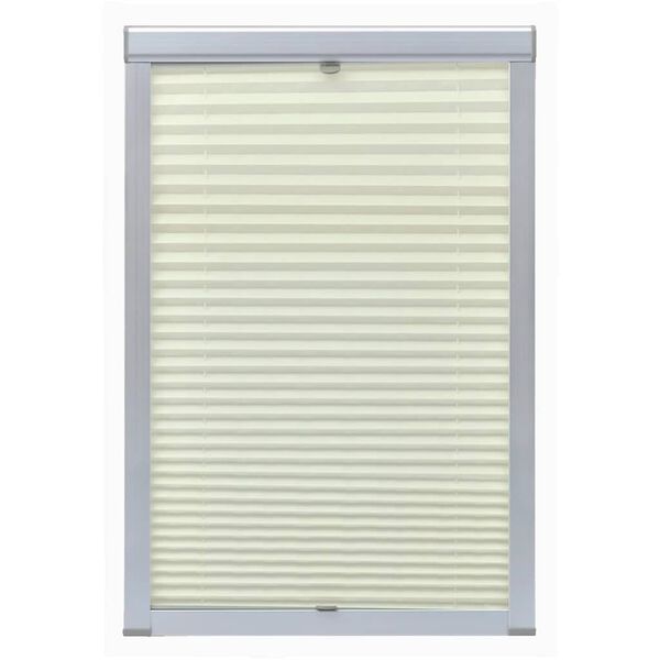 vidaXL Store pliss&eacute; Couleur cr&egrave;me SK08