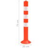 vidaXL Bornes de contr&ocirc;le du trafic 10 pcs 75 cm PE
