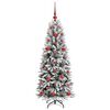 vidaXL Sapin de Noël artificiel avec 150 LED Blanc 53 x 53 x 120 cm