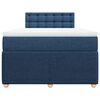 vidaXL Sommier &agrave; lattes de lit avec matelas Bleu 120x200 cm Tissu