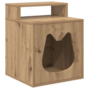 vidaXL Maison pour chat Ch&ecirc;ne artisan 42,5 x 40 x 53,5 cm