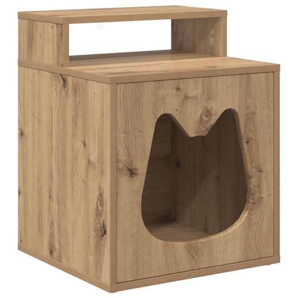 vidaXL Maison pour chat Ch&ecirc;ne artisan 42,5 x 40 x 53,5 cm