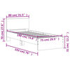 vidaXL Cadre de lit sans matelas avec lumi&egrave;res LED 75x190 cm