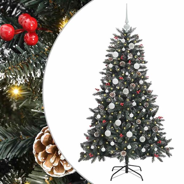 vidaXL Sapin de No&euml;l artificiel Vert 120 cm PVC, plastique et acier