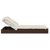 vidaXL Transat 2 places avec toit pliable marron 213x118x97 cm