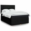 vidaXL Sommier &agrave; lattes de lit avec matelas Noir 140x190 cm Tissu