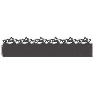 vidaXL Bordures de pelouse 10 pc 103 x 0,05 x 22 cm Acier Noir
