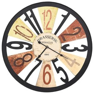vidaXL Horloge murale M&eacute;tal 60 cm Multicolore