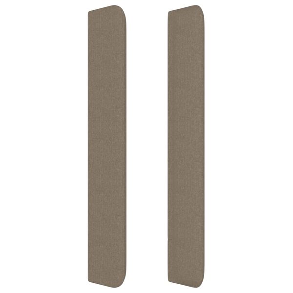 vidaXL T&ecirc;te de lit avec oreilles Taupe 103x16x118/128 cm Tissu