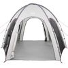 vidaXL Tente de Piscine avec toit avec &eacute;vent Gris 366 x 305 x 231 cm