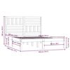 vidaXL Cadre de lit sans matelas blanc bois de pin massif 140x190 cm