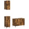 vidaXL Ensemble de meuble de salle de bain 3 pi&egrave;ces ZWOLLE Ch&ecirc;ne fum&eacute;