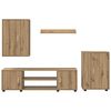 vidaXL Ensemble meuble TV 4 pcs Chêne artisanal Bois d'ingénierie