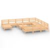 vidaXL Salon de jardin 12 pcs Bois de pin massif