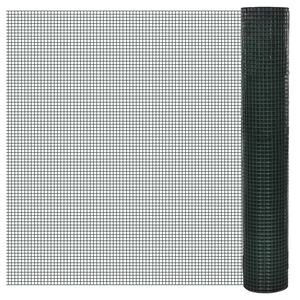 vidaXL Grillage Acier galvanis&eacute; et rev&ecirc;tement en PVC 25 x 1 m Vert