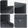 vidaXL Bo&icirc;te de d&eacute;p&ocirc;t de colis Anthracite 44 x 22 x 82 cm Acier
