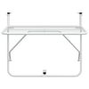 vidaXL Table de balcon Blanc 60x40 cm Acier