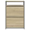 vidaXL Armoire &agrave; chaussures ch&ecirc;ne sonoma 75x34x112cm bois d'ing&eacute;nierie