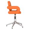 vidaXL Chaises pivotantes &agrave; manger lot de 2 orange similicuir