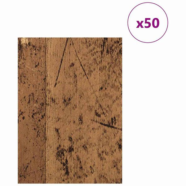 vidaXL Panneaux d&eacute;coratifs 50 pcs Bois ancien 15 x 21 x 0,27 cm