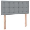 vidaXL Lit avec rangement et LED avec LED Gris clair 90 x 200 cm tissu