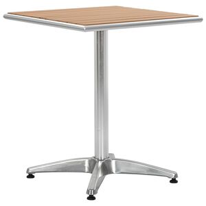 vidaXL Table de jardin Argent&eacute; 60x60x70 cm Aluminium et WPC