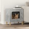 vidaXL Maison pour chat B&eacute;ton 51 x 30 x 52 cm Bois d'ing&eacute;nierie