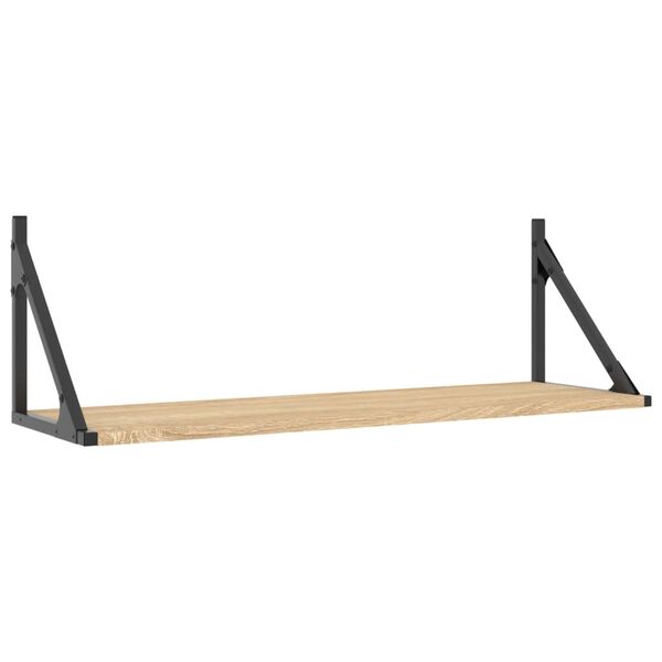 vidaXL &Eacute;tag&egrave;res murales 2 pi&egrave;ces Ch&ecirc;ne Sonoma 80x25x25,5 cm Bois d'ing&eacute;nierie
