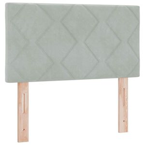 vidaXL T&ecirc;te de lit avec t&ecirc;te de lit Gris clair 80 cm Velours