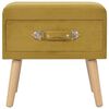 vidaXL Table de chevet Moutarde 40x35x40 cm Velours