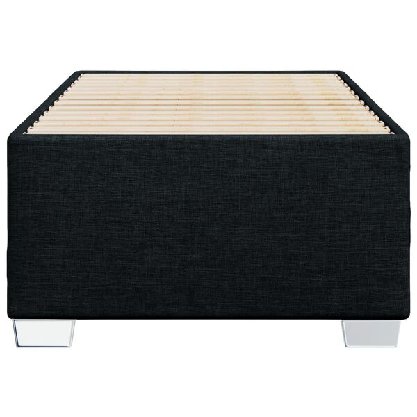 vidaXL Cadre de lit sans matelas noir 100x200 cm tissu