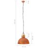 vidaXL Lampe suspendue industrielle Cuivre Rond 42 cm E27 Manguier