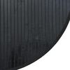 vidaXL Tapis rond noir 80 cm bambou
