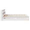 vidaXL Lit biblioth&egrave;que sans matelas blanc 140x190 cm bois pin massif